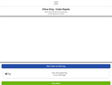 Tablet Screenshot of chinakingcedarrapids.com
